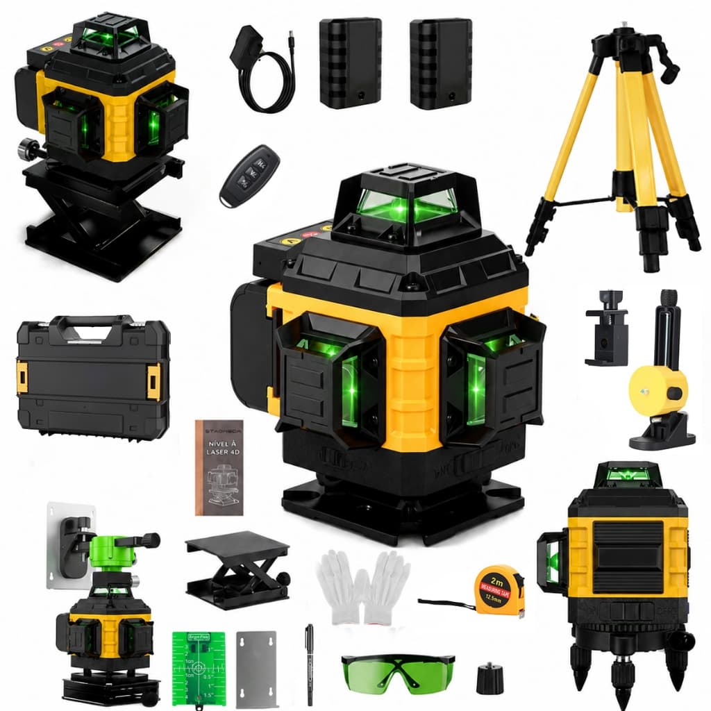 STARMEGA 12/16 Laser Recarregável Nivel 360 ° Nivelador De Linhas Auto-Nivelamento Verde Vertical & Horizontal Cruz