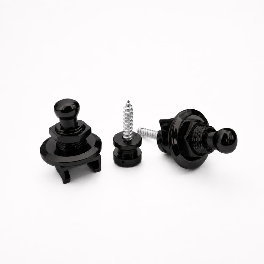 Trava De Correia Strap Lock Guitarra, Violao E Baixo Preto
