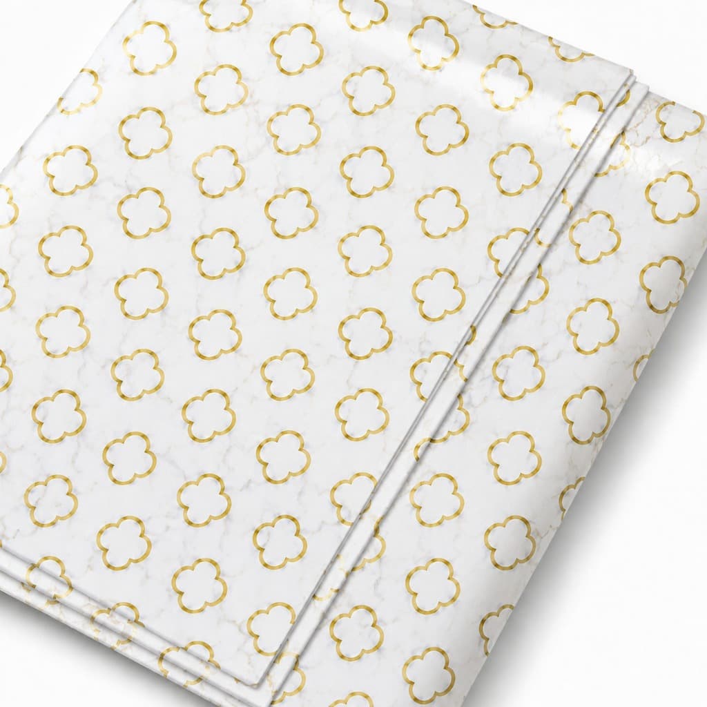 Papel Seda Dourado Trevo 30x70cm 50 100 200 Folhas Para Presente Embalagem Artesanato