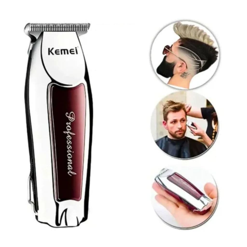 Máquina de Cortar Cabelo e Barba Profissional Sem Fio Acabamento Pezinho Acabamento Recarregável
