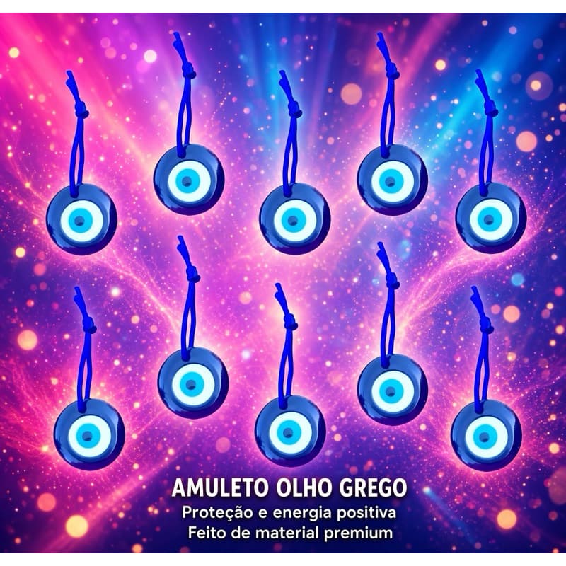 10 Mini Pêndulo Esotérico Olho Grego Lembrancinha Proteção