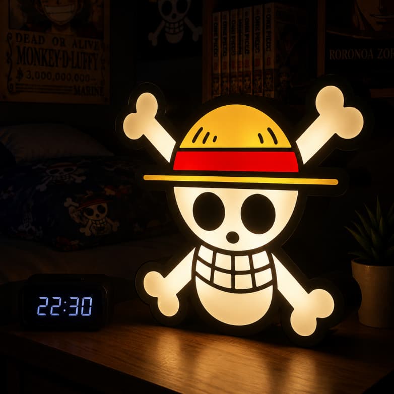 Luminária Luffy One Piece - Caveira Luffy
