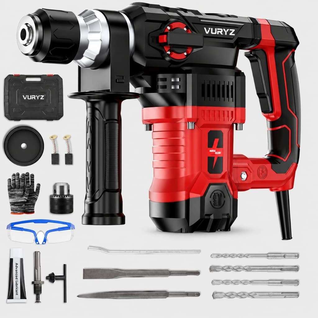 Furadeira de Impacto 3800W 3‑em‑1 Martelo Rompedor SDS‑PLUS Com Embreagem de Segurança 220V
