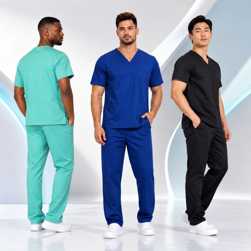 Scrub Masculino Pijama Cirúrgico Hospitalar Oxford Premium com Elastano Médico Dentista Veterinário