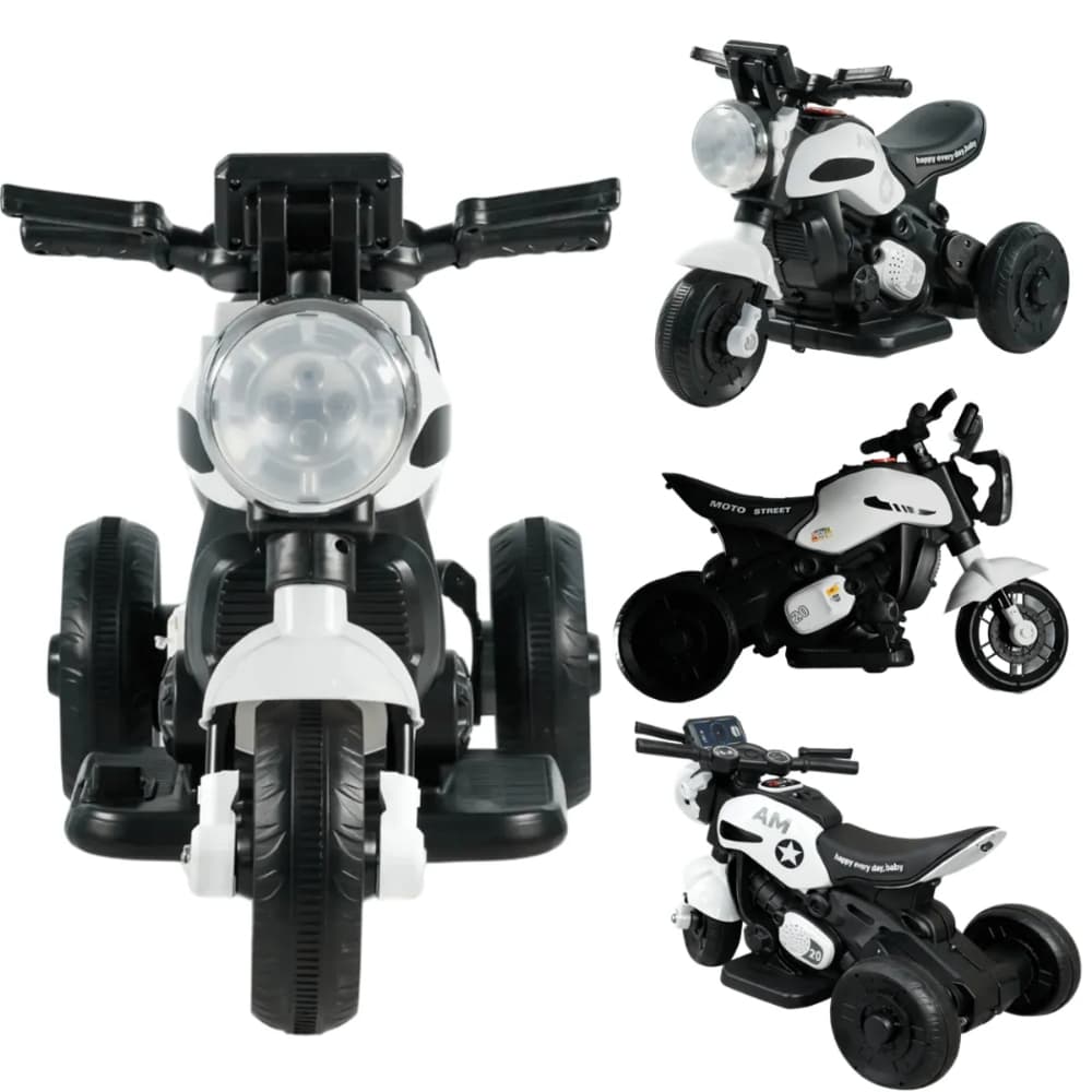Motinha Eletrica Infantil 6V Zippy Toys Musicas e Luzes Triciclo Grande