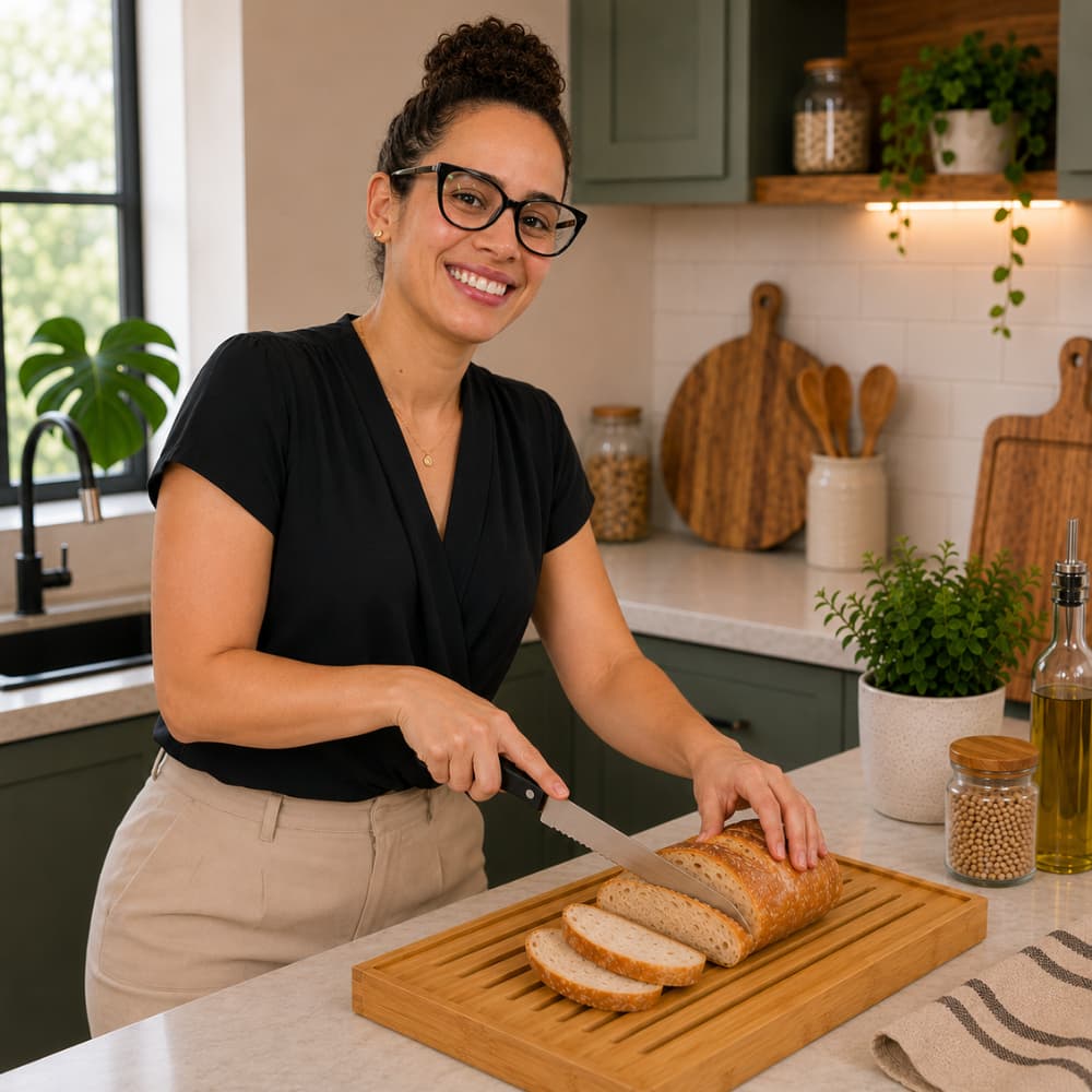Tábua Corte Migalhas Bambu Natural Durável Design Prático Cozinha Gourmet