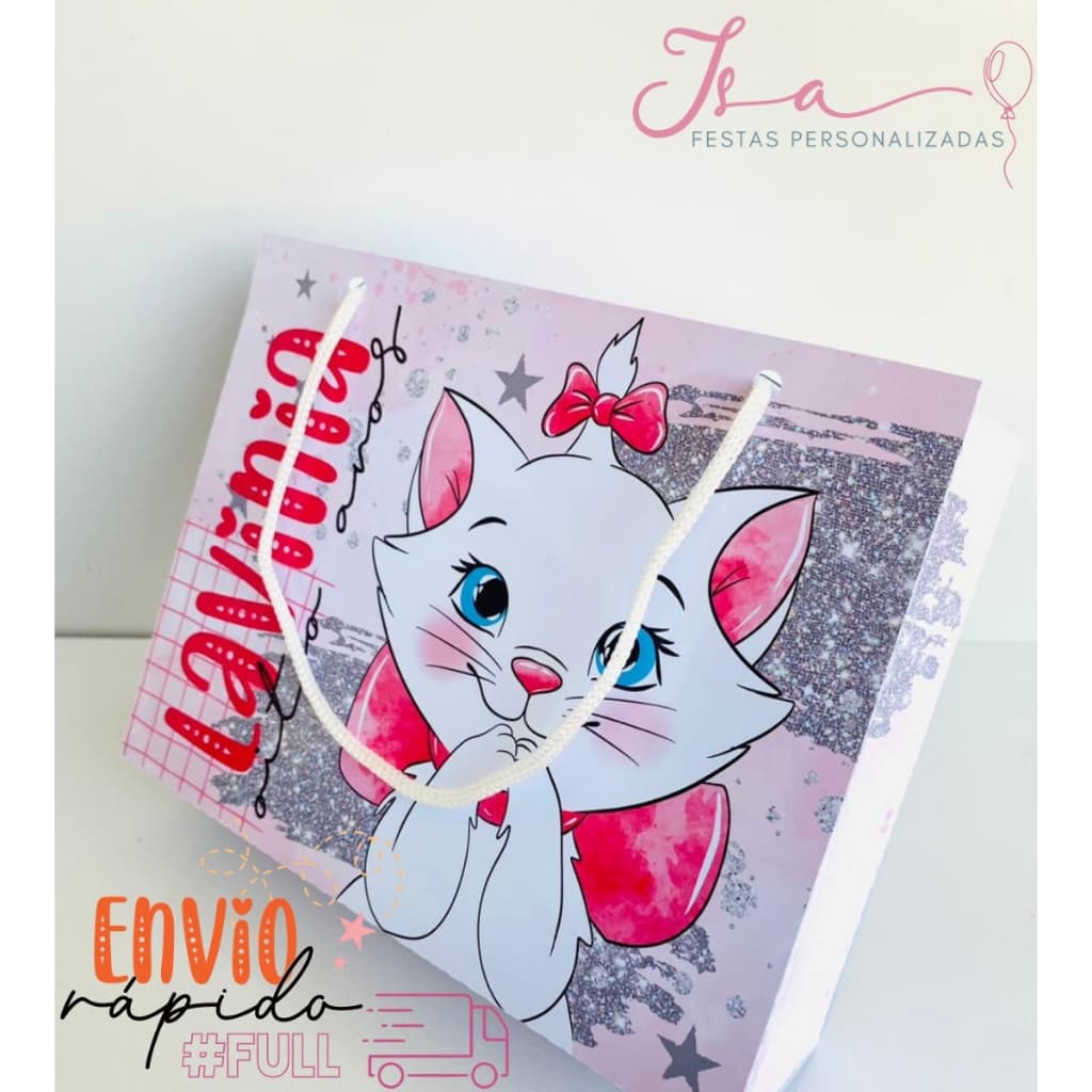 Sacolinhas Gatinha Marrie Personalizadas Kit Festa Infantil