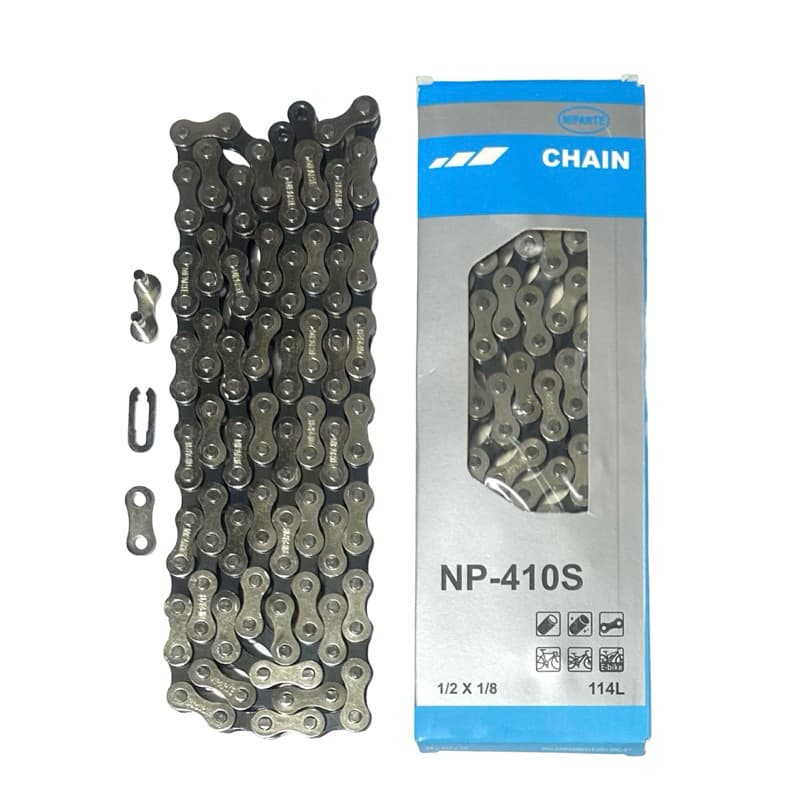 Corrente NIPARTE Grossa Com Power Link(Emenda) de 1/2"x1/8"x114 Ellos Comun Sem Marchas Para Bicicletas