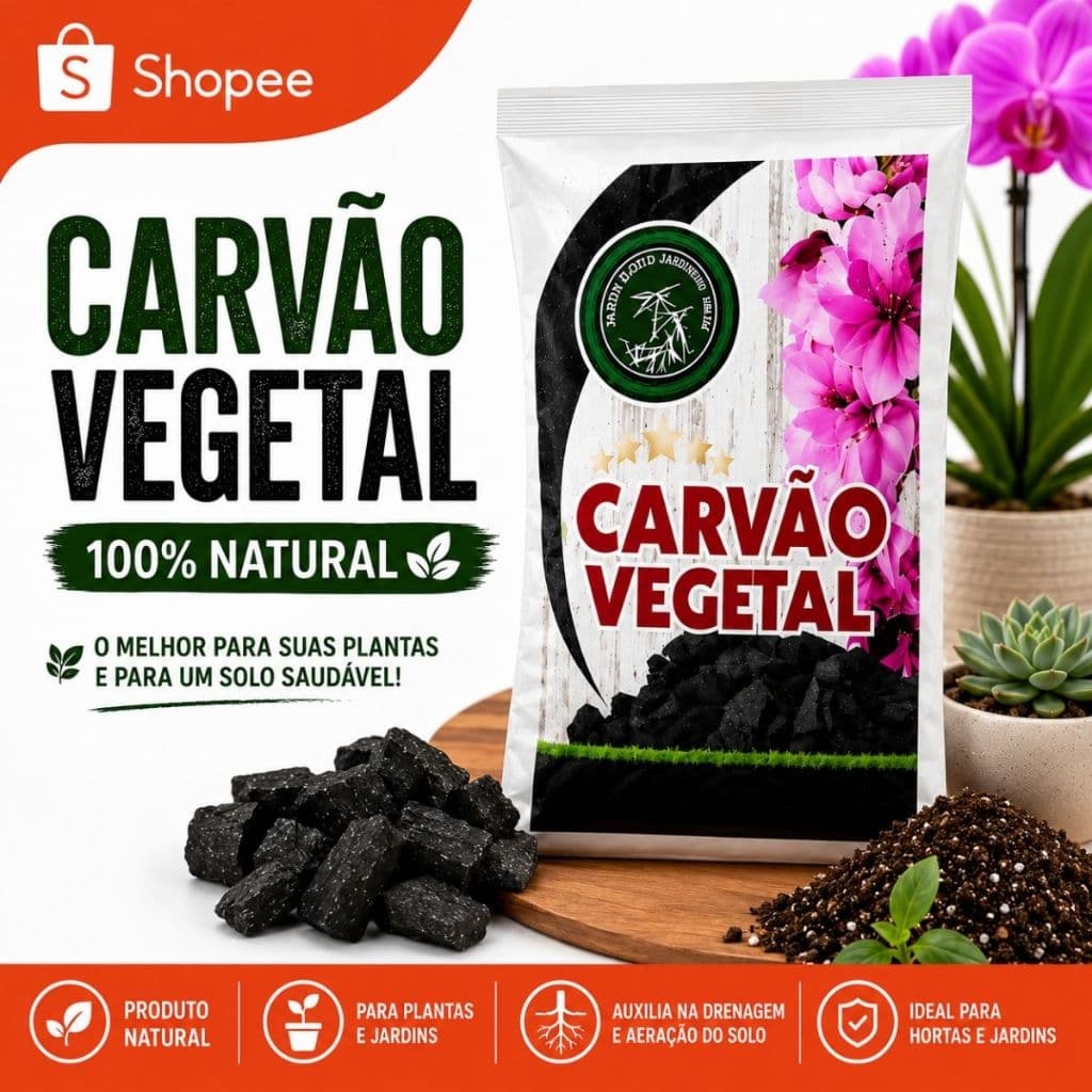 Carvão Vegetal Triturado Plantas Para Subistrato Organico Adubo Ativado Premium 500gr
