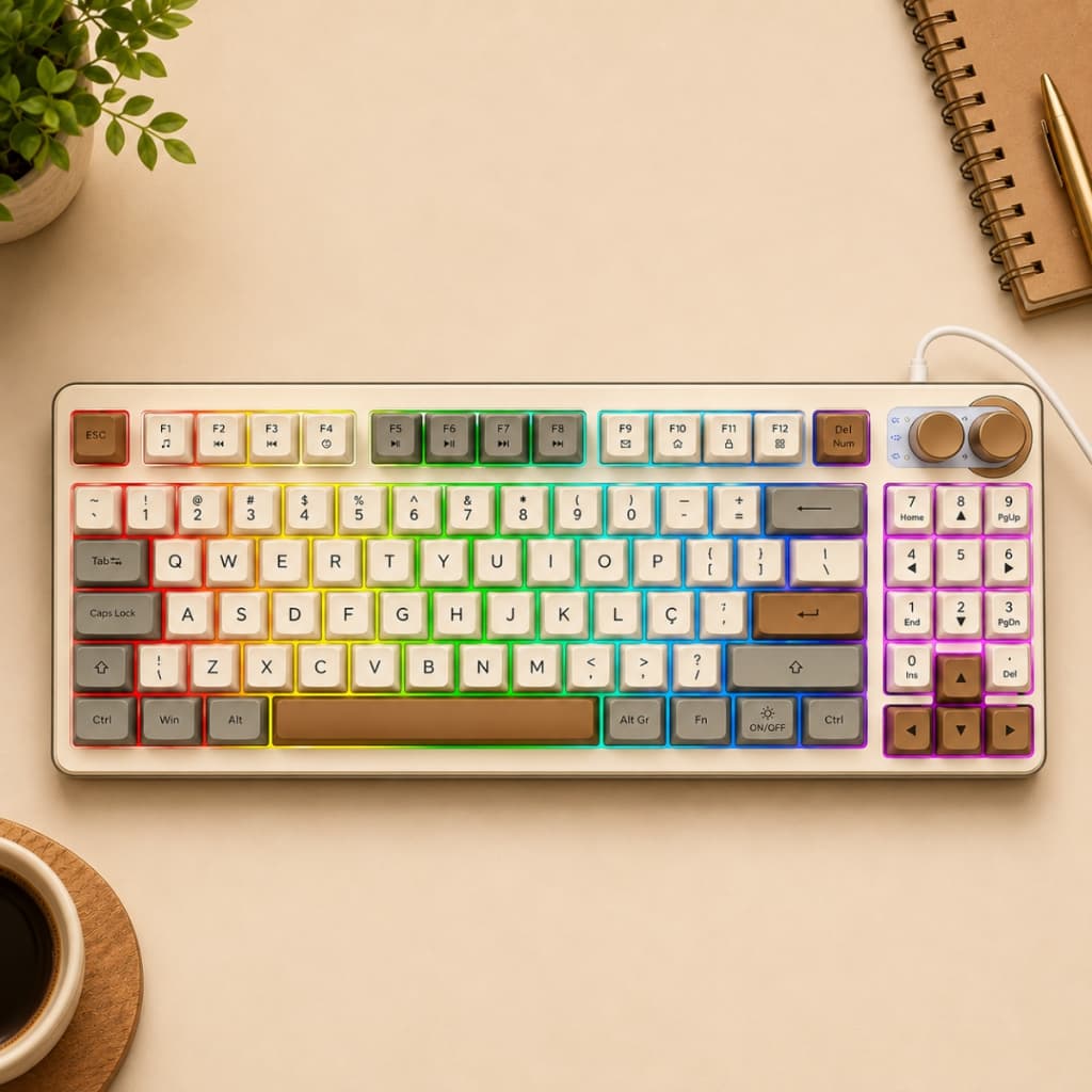 Teclado Gamer Knup Te146 Rgb 90 Teclas Anti-ghosting Usb 2.0