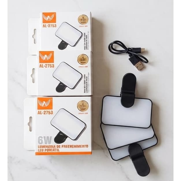 Mini Iluminador Portátil e Luz de Preenchimento LED (Modelo AL-2753)