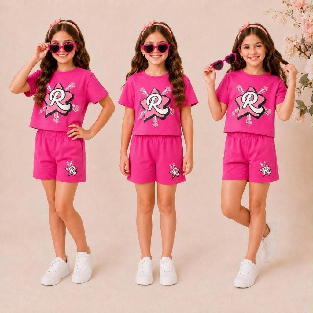 Conjunto Cropped  Infantil Menina Emily Vick Lqançamento