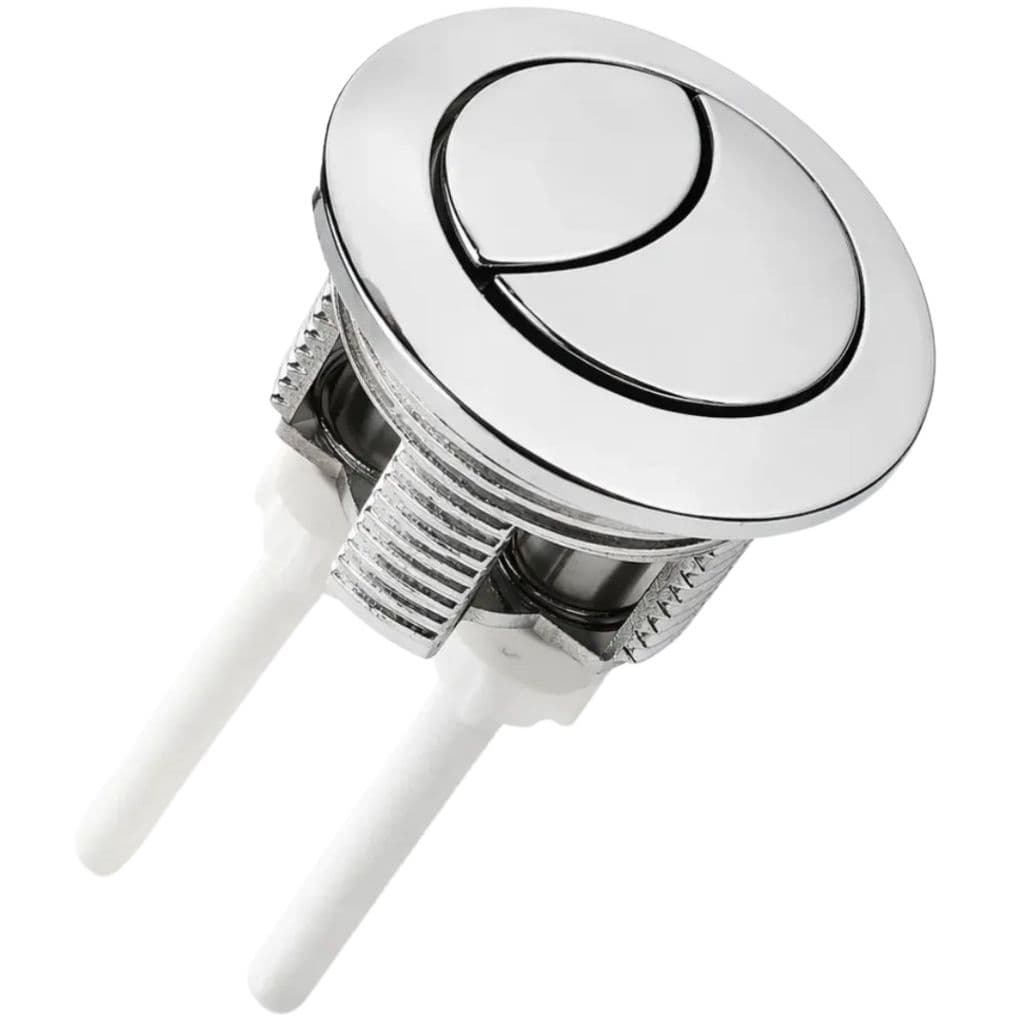 Botão De Acionamento Descarga Cromado Dual Flush Redondo