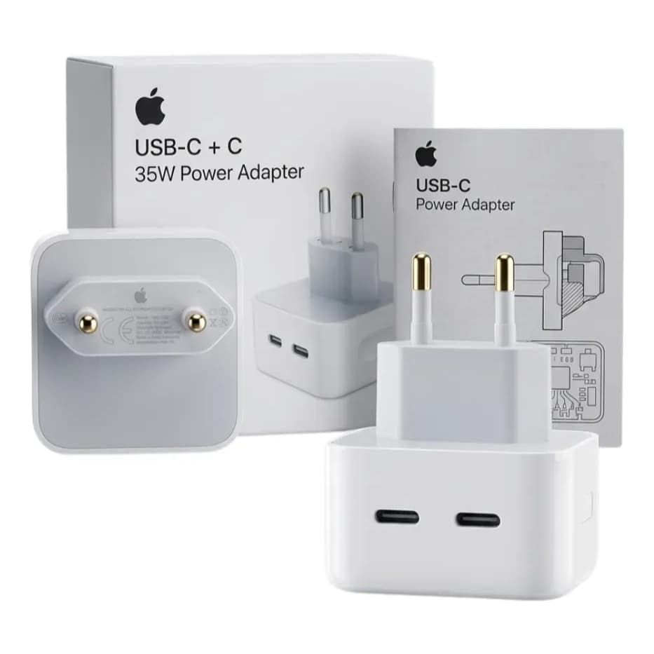 Carregador Celular Usb C Duplo 35W Para iPhone Tablet e outros dispositivos