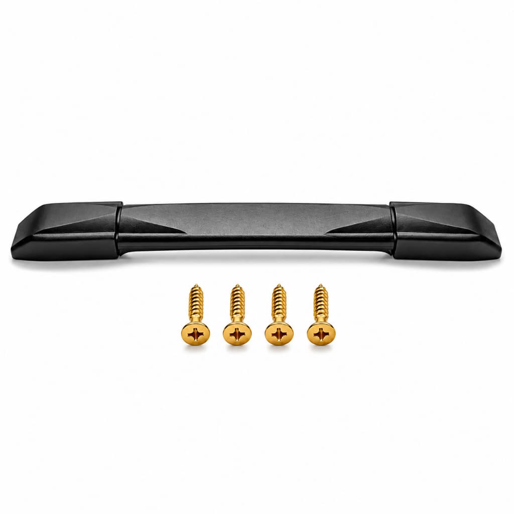 Alça de Mala Articulada Retrátil 24cm x 2,5cm Reposição Conserto Maleta Case Bagagem Preta