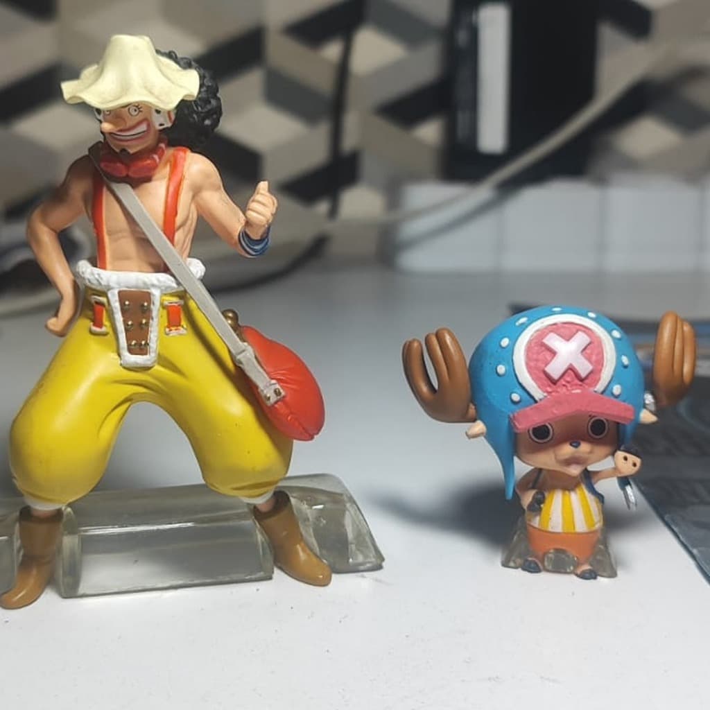 Boneco Usopp e Chopper One Piece Salvat Vol.3 Colecionavel C/revista