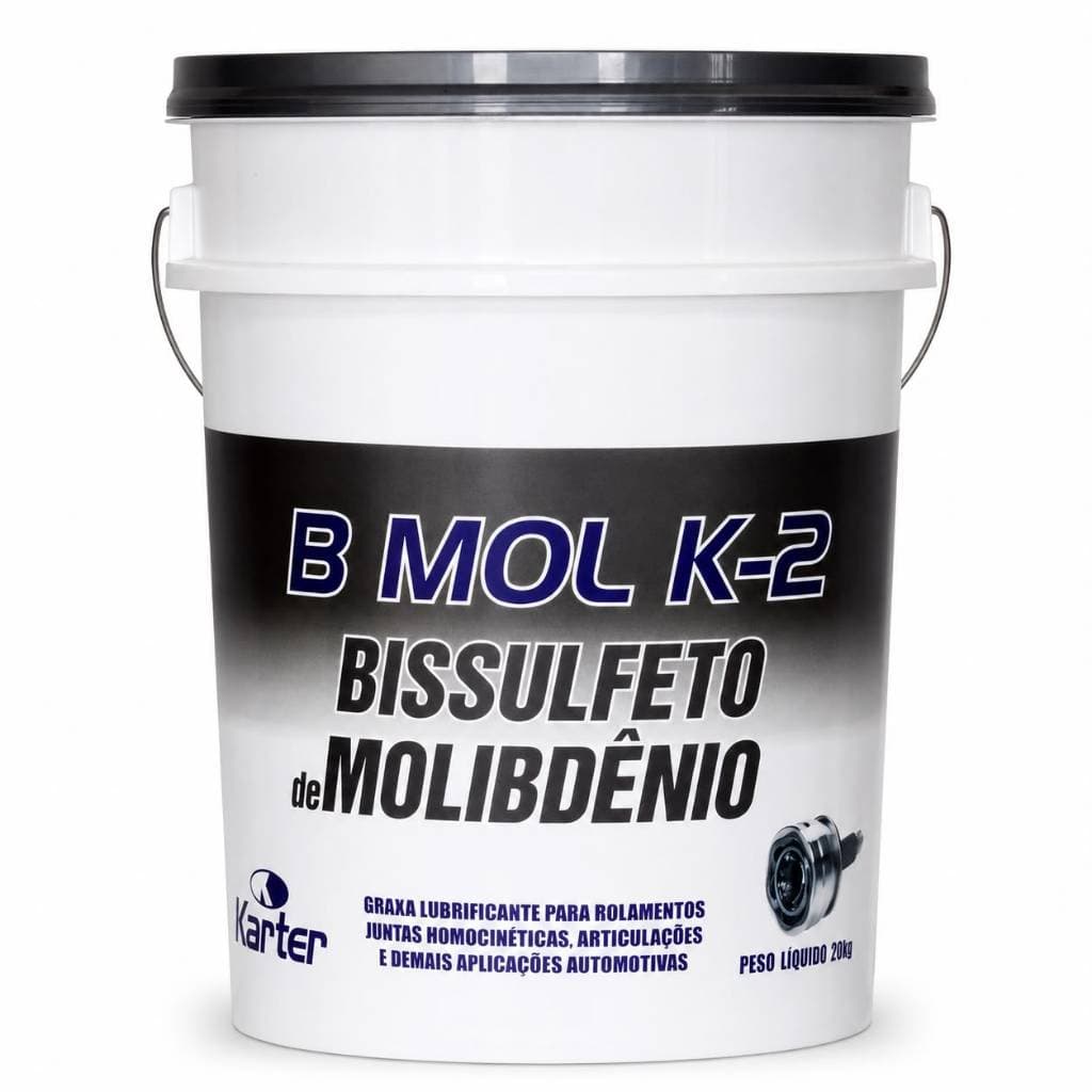 Graxa Bissulfeto de Molibdênio Karter B MOL K-2 NLGI 2 20kg Alta Carga Mineração