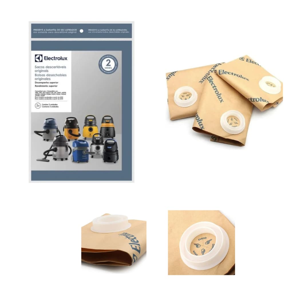 Sacos Descartáveis Para Aspirador Electrolux A10 - Acqua Power - Gt2000 - Original
