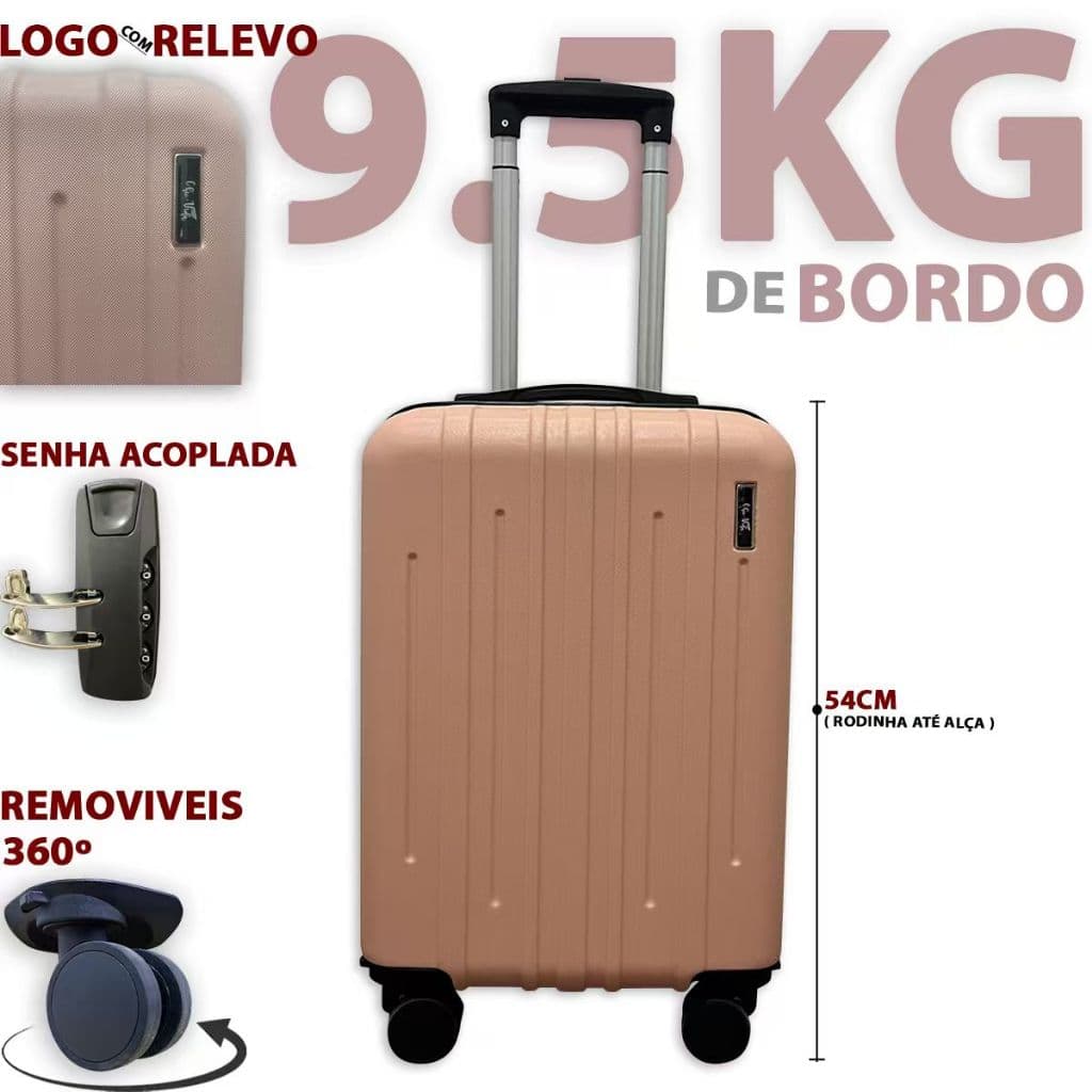Mala De Bordo 10 Kilos Roda Dupla Mala De Viagem Leve 10KG Com Cadeado Mala 2026 Nova Promoção
