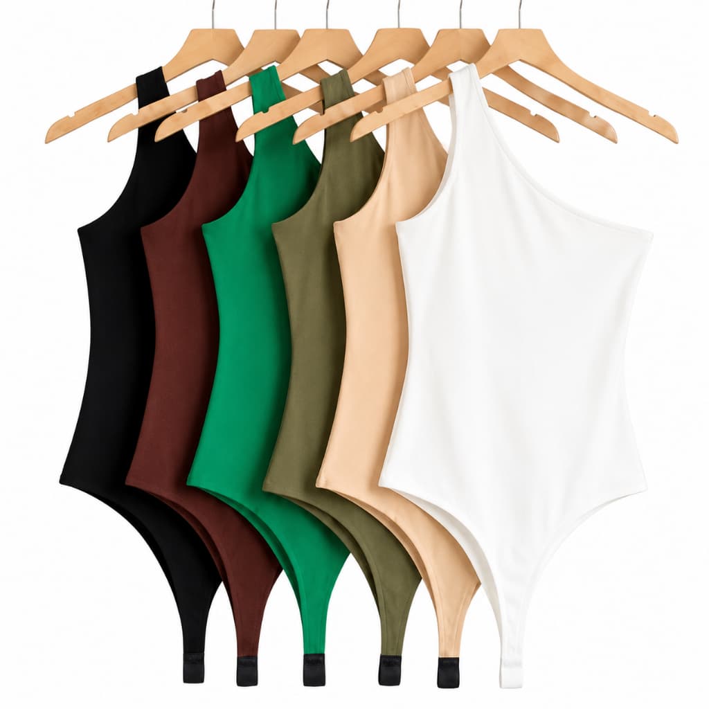Kit 3 Body Feminino Mula Manca Suplex Premium Um Ombro Só Com Forro Moda Feminina