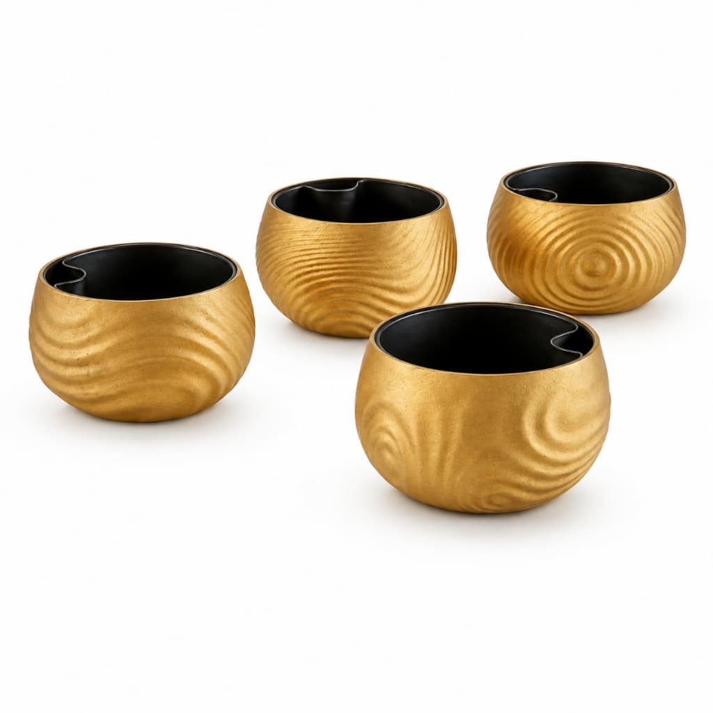 Kit 4 Tigelas Modernas Com Relevo Para Plantas E Petiscos