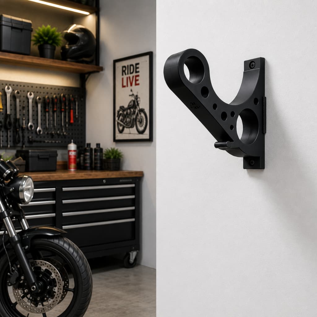 Suporte de Parede para Capacete  Com patível Pro Tork Modelo R8 Organizador Gancho Plástico, Bucha e Pa