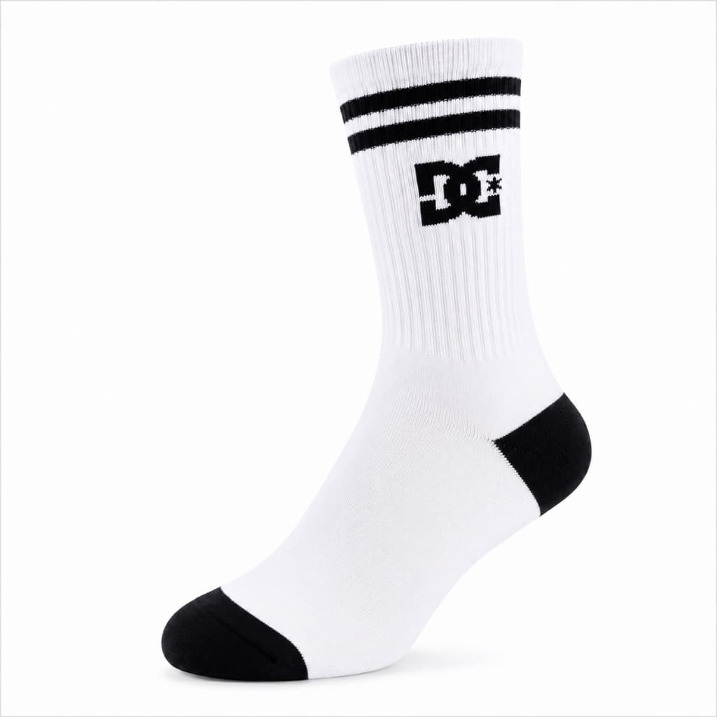 Meia DC Shoes Skateboarding Cano Longo Original Algodão Unissex