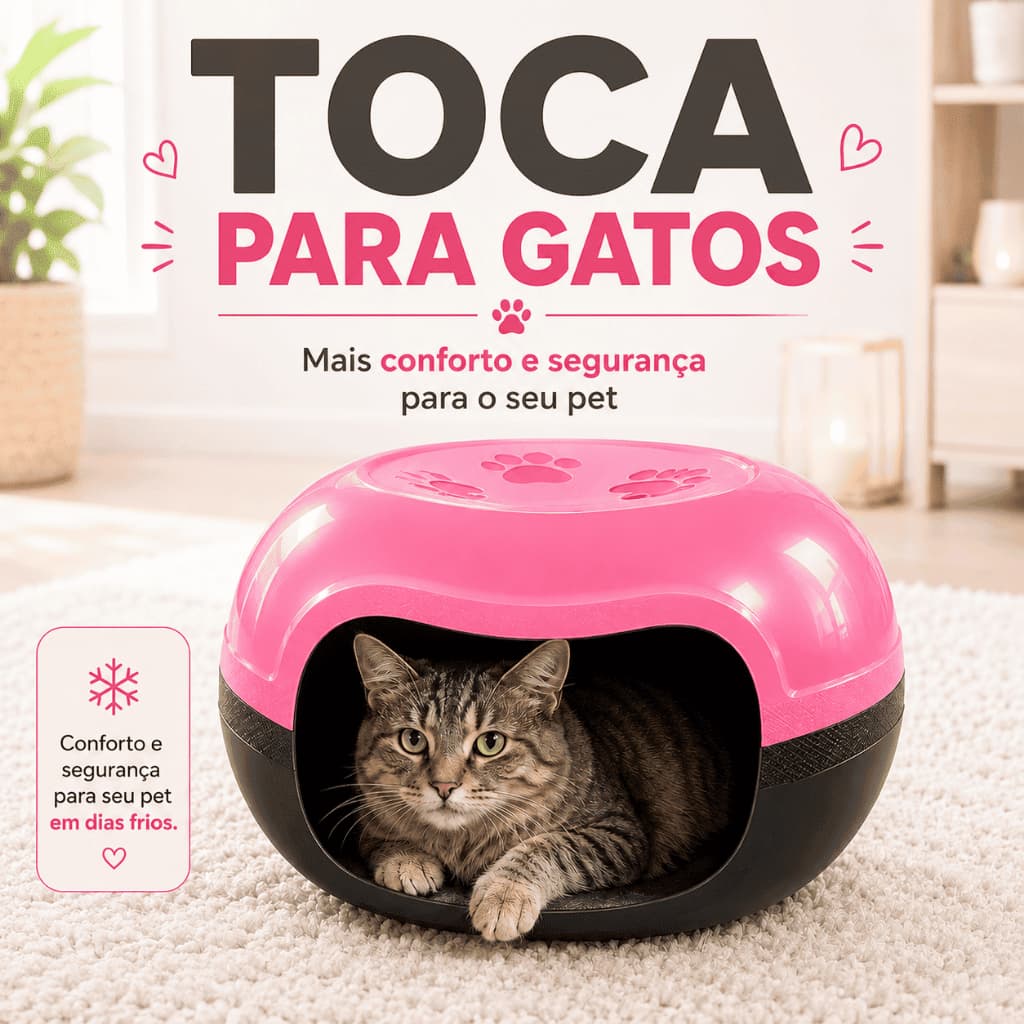 Cama Pet Gato Grande Iglu Donut Arredondada Super Confortável