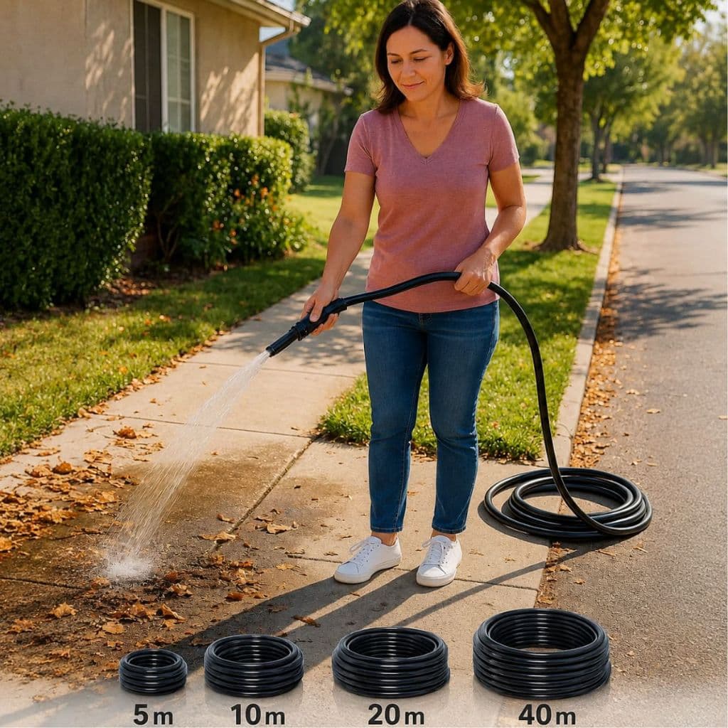Mangueira de jardim para quintal 10/20/30/40/50 Metros 100% Silicone Com Esguicho Não Dobra Preta