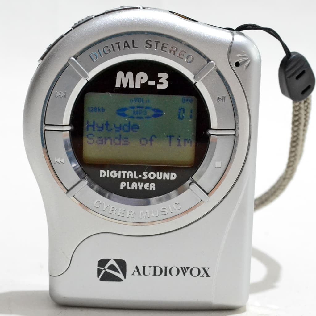 Reprodutor Música Audiovox Portátil Vintage Ano 2000 Raridade com Capa Funcionando