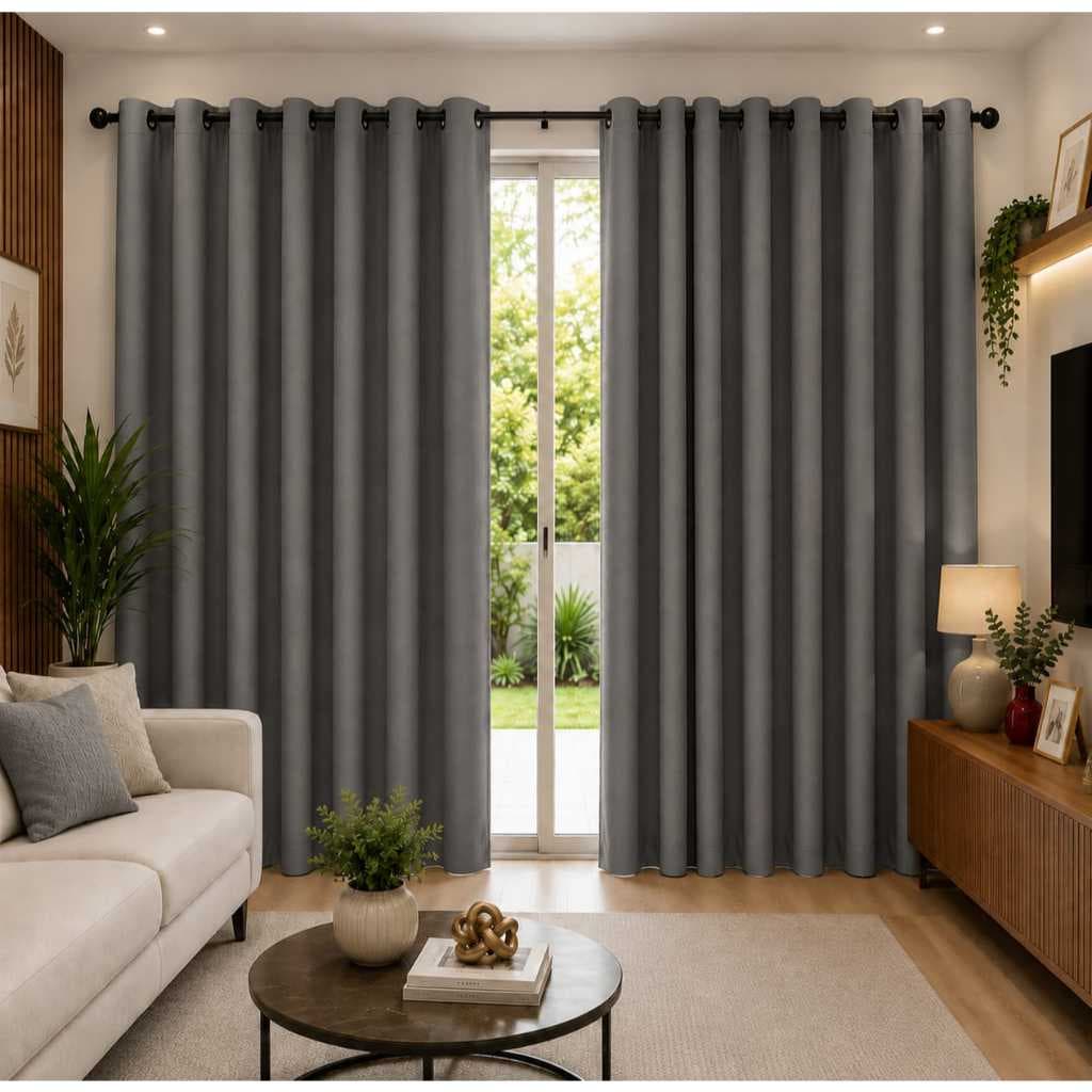 Cortina Oxford 3,00mx2,50m Ilhós Redondo Cortina Sala Quarto Tecido Leve Fácil Limpar Decoração e Charme