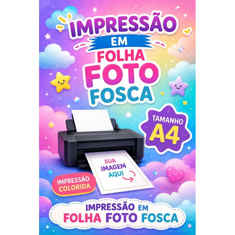 Papel Fotográfico A4 Fosco 230g Alta Qualidade Fotos e Artes/ Folha Foto Fosca/ Impressão Fotográfica Premium