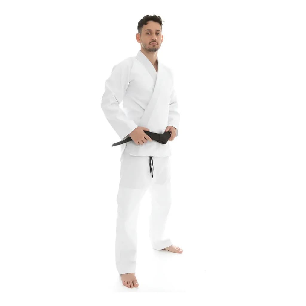 Kimono Branco Jiu-jitsu Trançado Reforçado Adulto