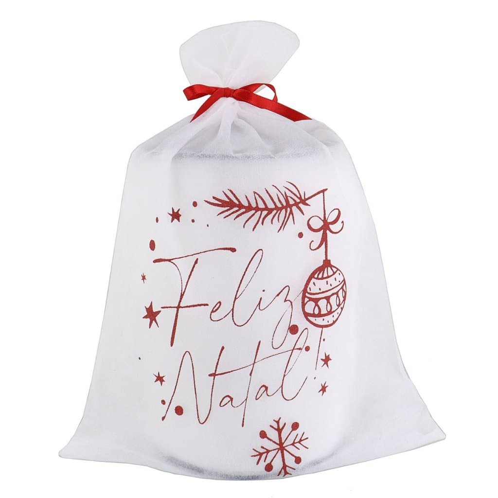 Kit Sacolas de Natal 10/20/50 embalagem panetone vinhos presente Feliz Natal