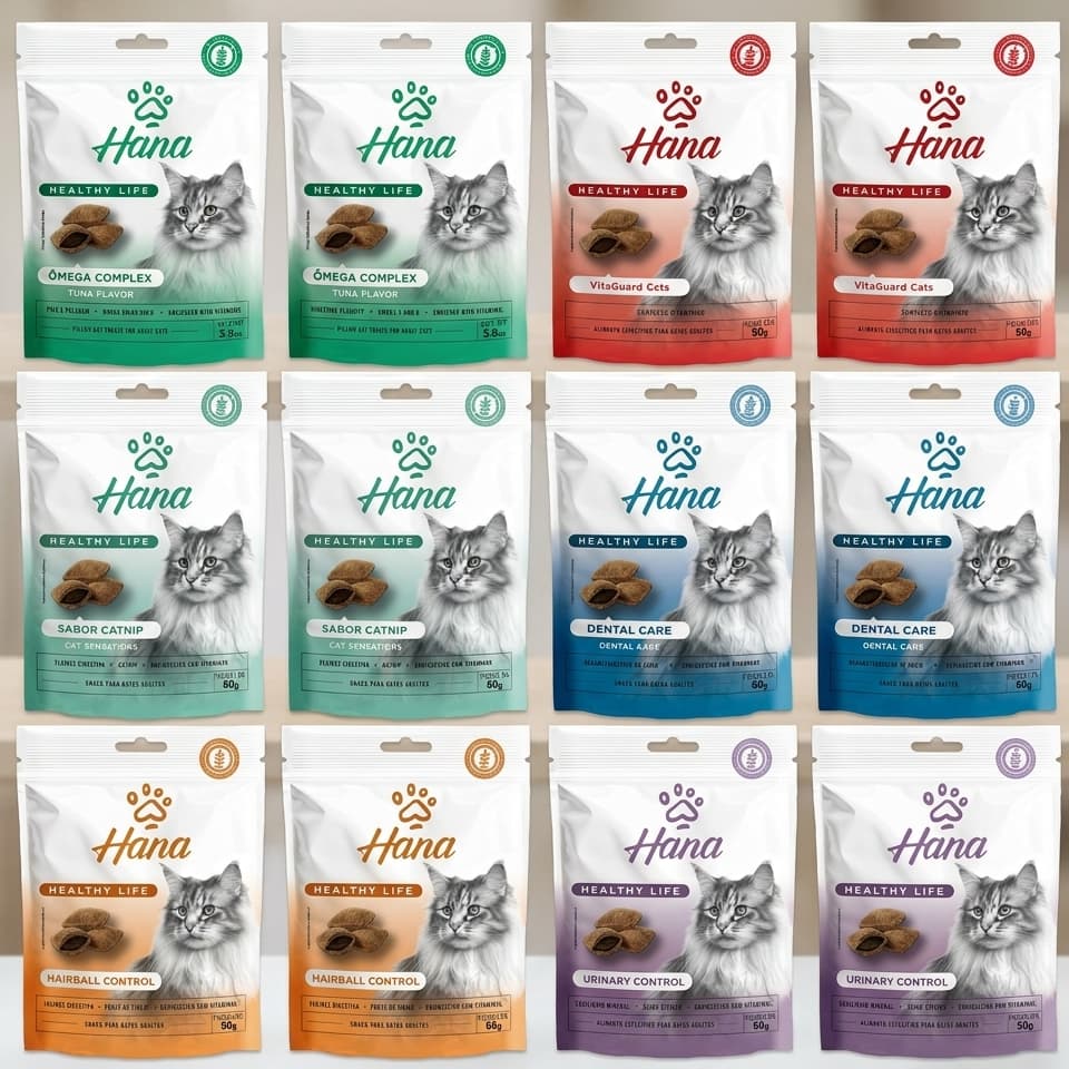 Kit 12 pacotes de Petiscos Snacks Hana Healthy Life 720g nuggets saborosos