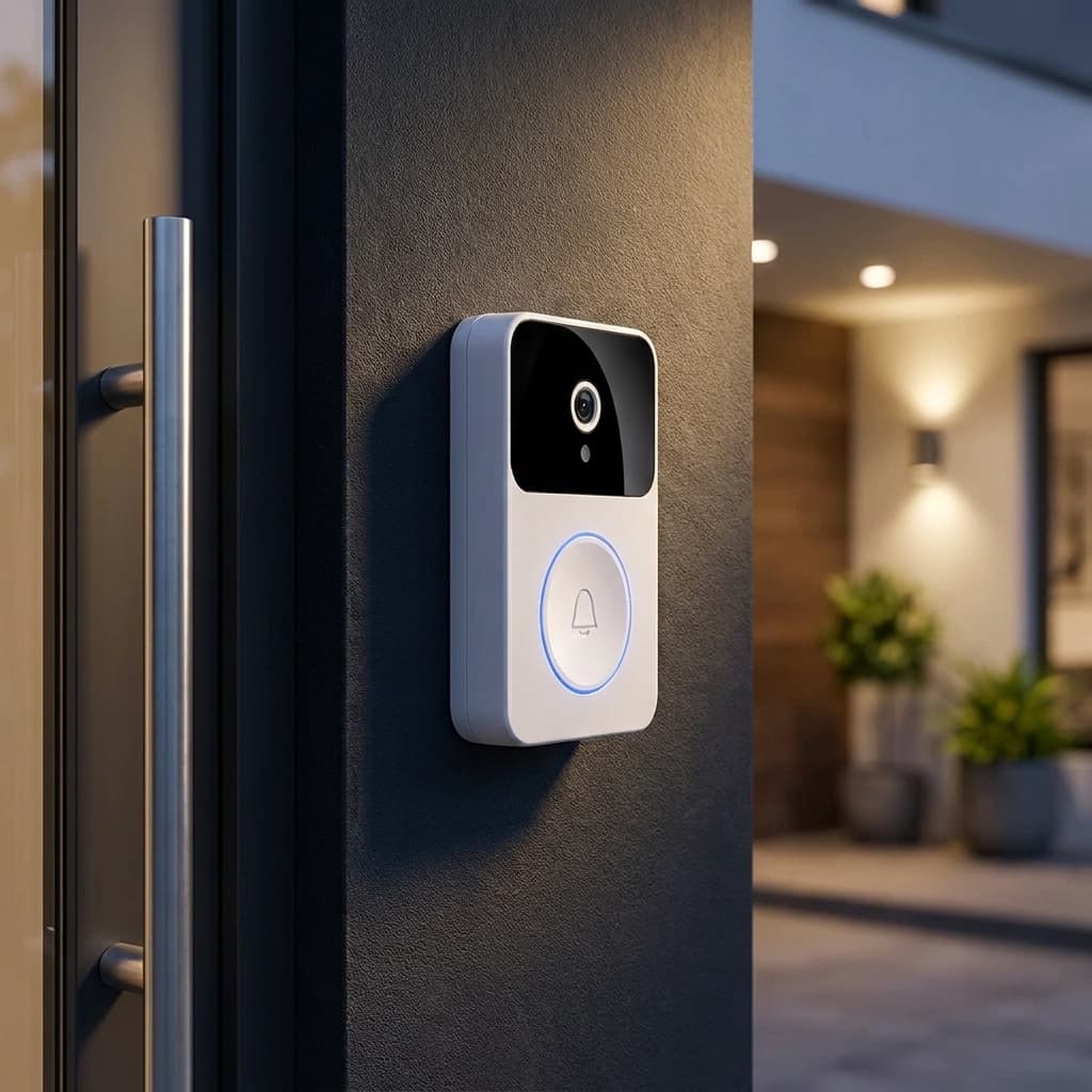 Campainha Com Câmera Vídeo Porteiro Sem Fio Wi-Fi HD Inteligente Smart Vê Pelo Celular Recarregável