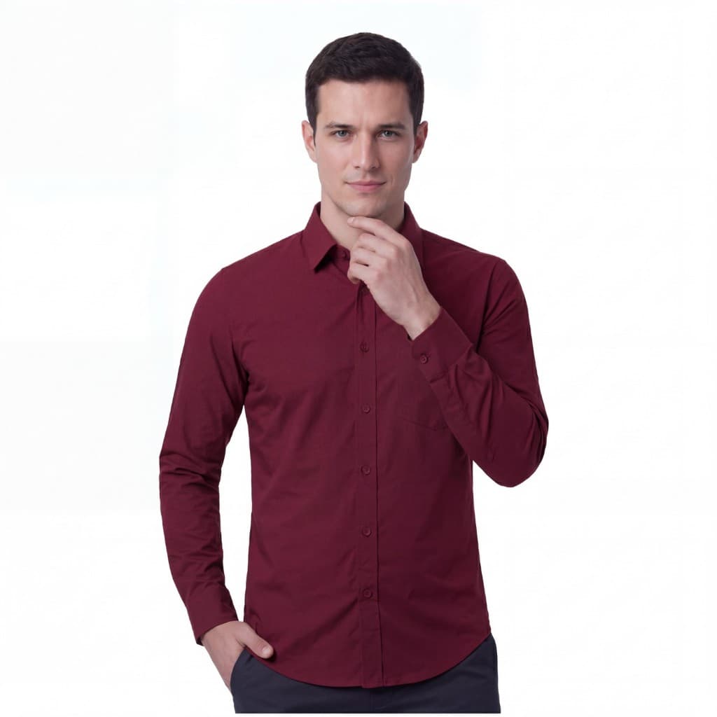 Camisa Social Masculina Bolso Não Amassa Elastano Camisa Masculino Social Manga Longa Premium Branca Não Molha