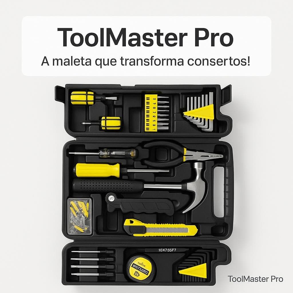 Maleta de Ferramentas 200 Peças Compacta e Organizada