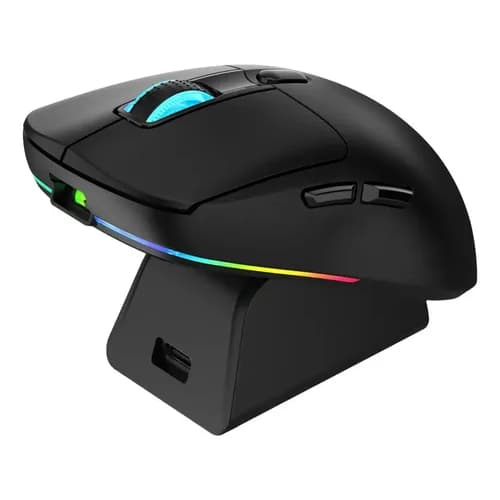Mouse Gamer Warrior Magnus MO421 Sem Fio, Com Luzes, Preto