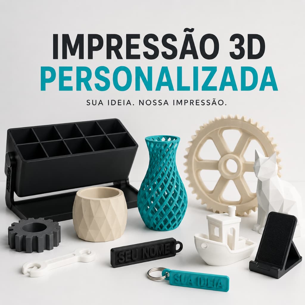 Impressão 3D Personalizada Sob Encomenda | Peças, Protótipos, Reposição e Projetos em PLA
