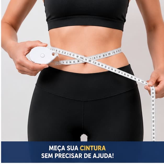 Fita Métrica Corporal Retrátil com Trava Medidor de Cintura Braço Coxa Corpo Portátil