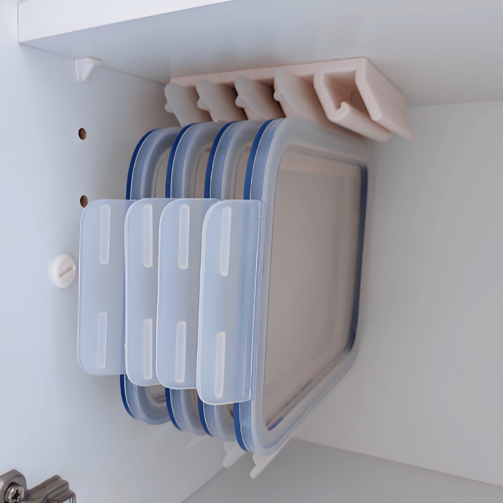Suporte Organizador de Tampas Tupperware e Potes Universal Porta Vasilha