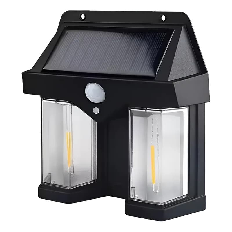 Arandela De Parede Com Luz Led Solar Sensor De Presença Área externa