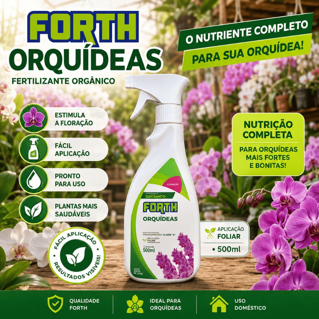 Adubo Fertilizante Forth Orquídeas Floração 500ml Pronto Uso Spray
