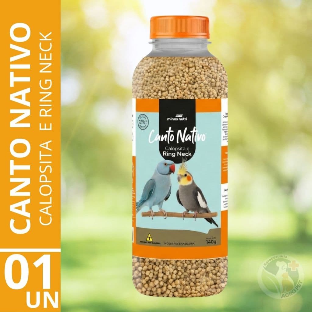 Ração extrusada Calopsita e Ring Neck Canto Nativo 140g
