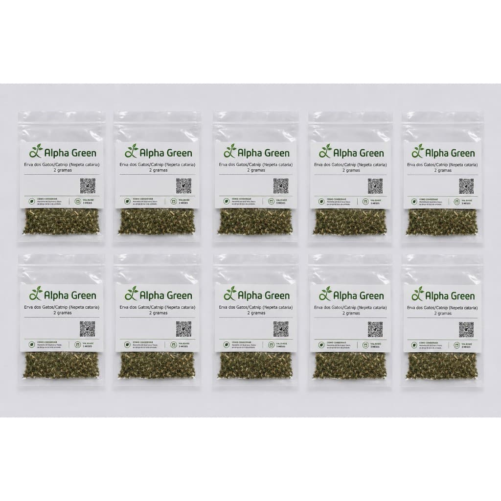 Kit 10x Erva Dos Gatos - Catnip - Orgânico Premium - 2g Cada