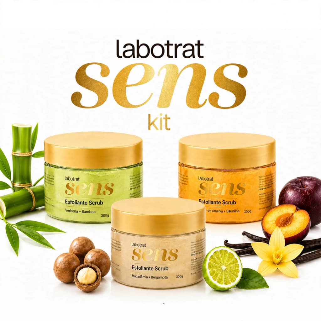 Kit 2 Esfoliante Scrub Labotrat Sens 300g Corporal Hidratante Pele Macia