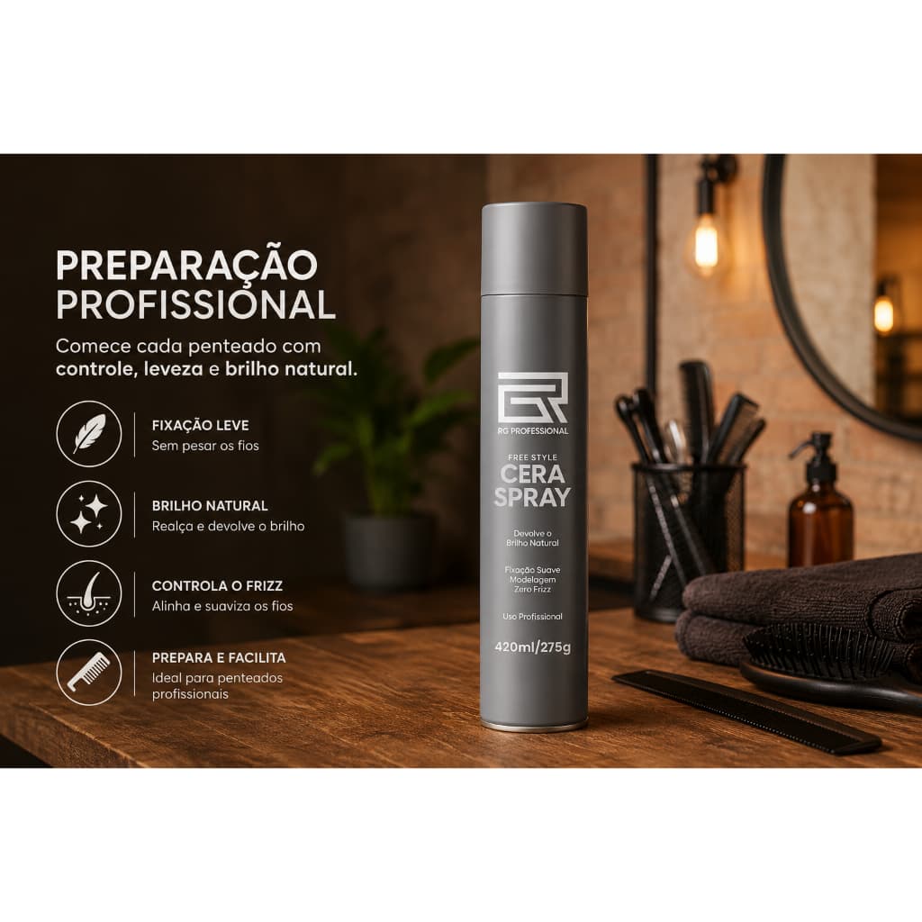 Cera Líquida Spray Fixador Leve 420ml Rafael Gasparim RG