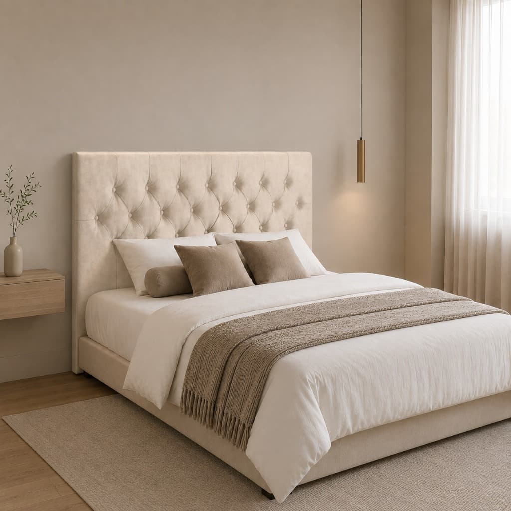 PROMOÇÃO Painel Cabeceira Estofada Suspensa De Parede Para Cama Box Casal Encosto Para Cama Capitone