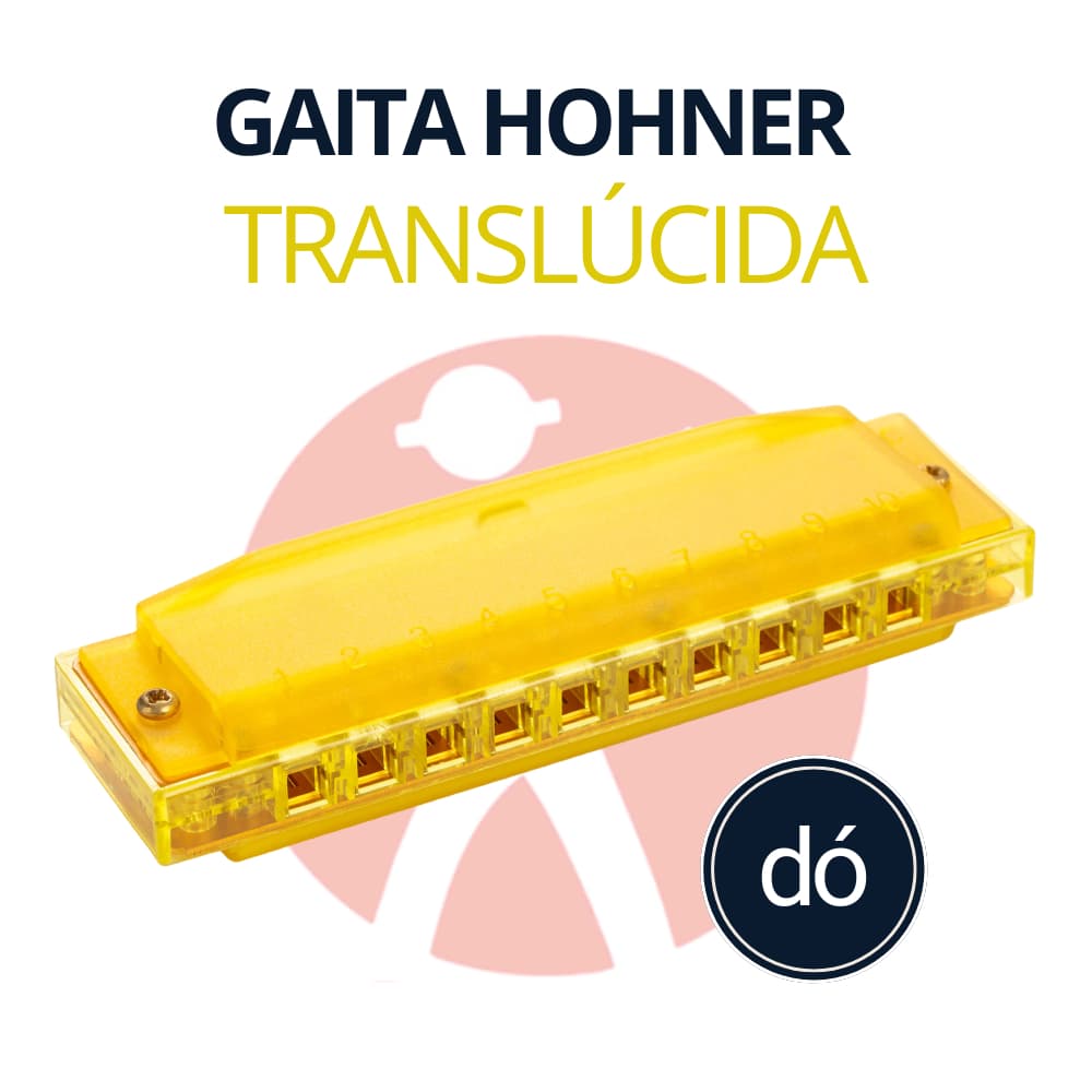 Gaita Harmónica Translucent Harp C (Dó) Amarela Diatônica Gaita de Boca Profissional Gaita Hohner